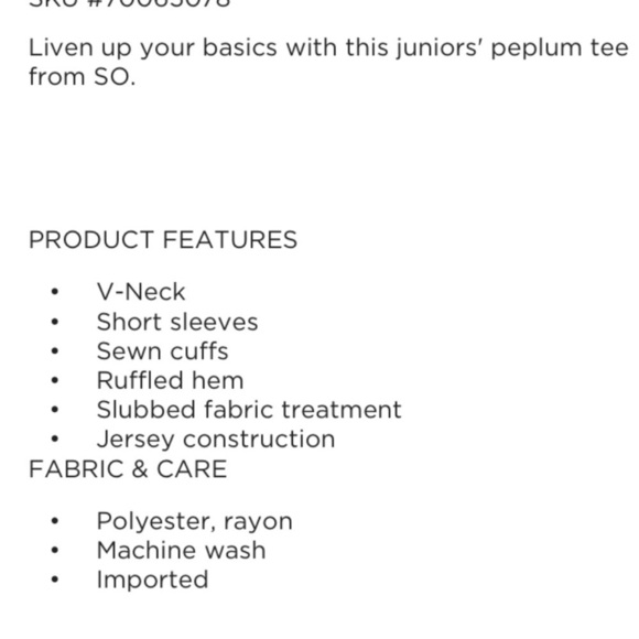 So XL short sleeve peplum tee charcoal tie dye NWT - Picture 3 of 11